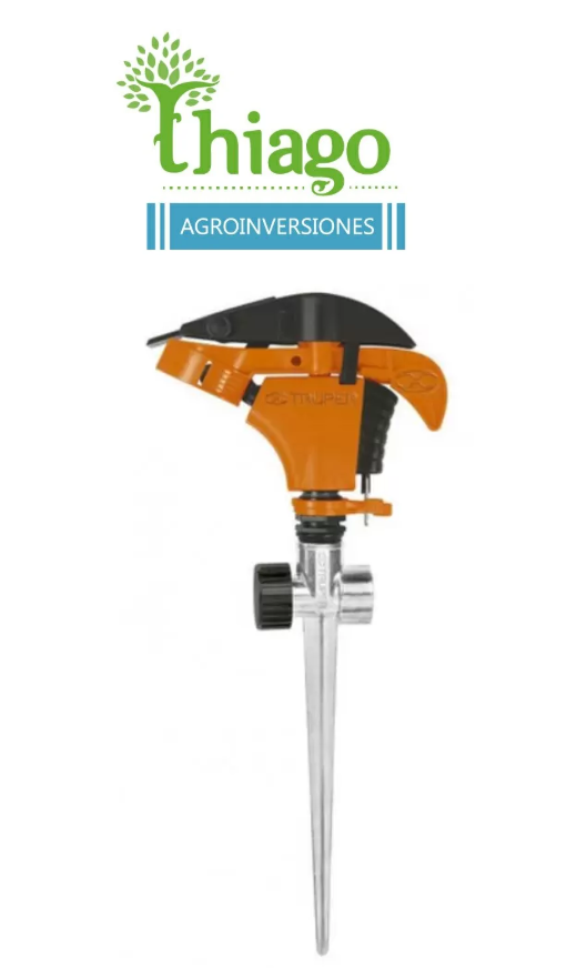 ASPERSOR PLÁSTICO C/ESTACA 11" 2 VÍAS TRUPER 10339